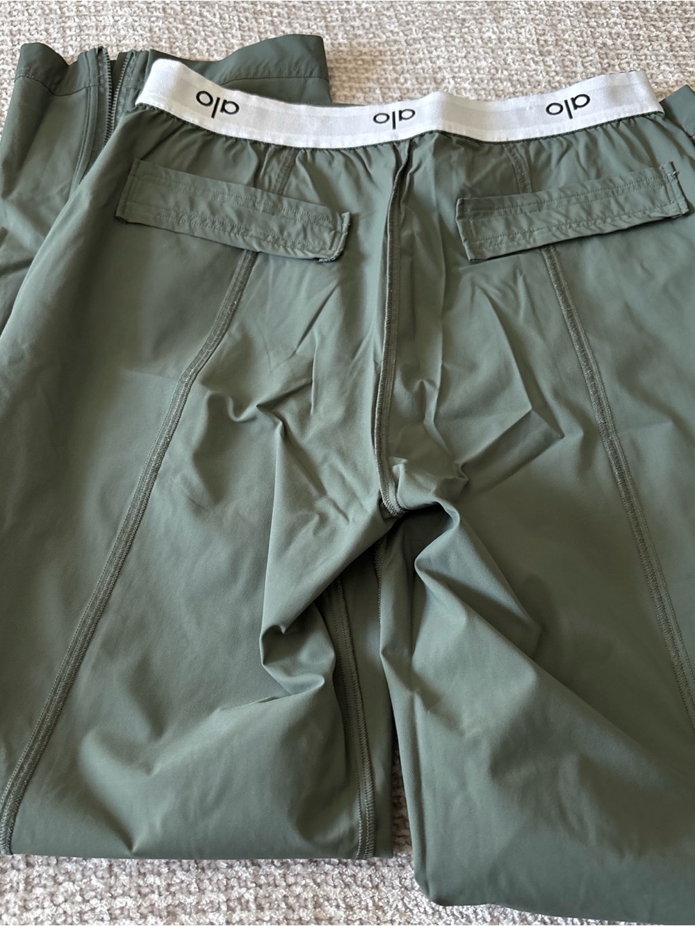 ALO Yoga Sage Green Utility Pants with Button Waist - Picture 4 of 9